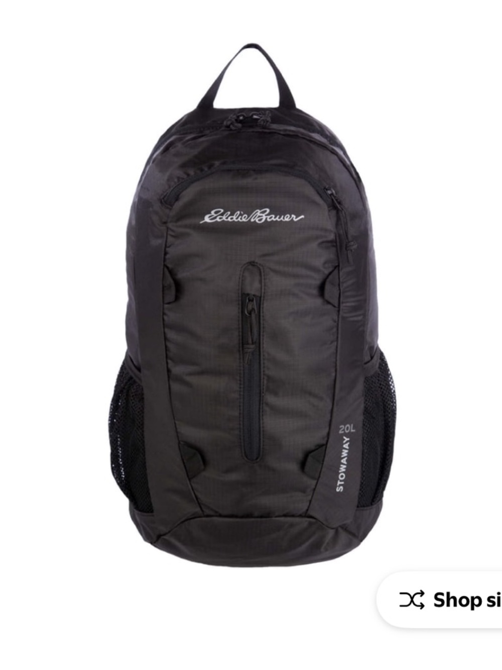 Eddie Bauer Black Stowaway 20L Backpack